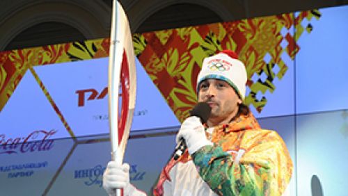 Огонь олимпиады в алмазном крае